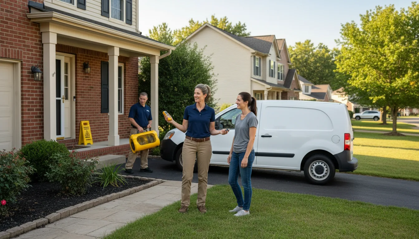 Residential water damage restoration in Pawnee, IL